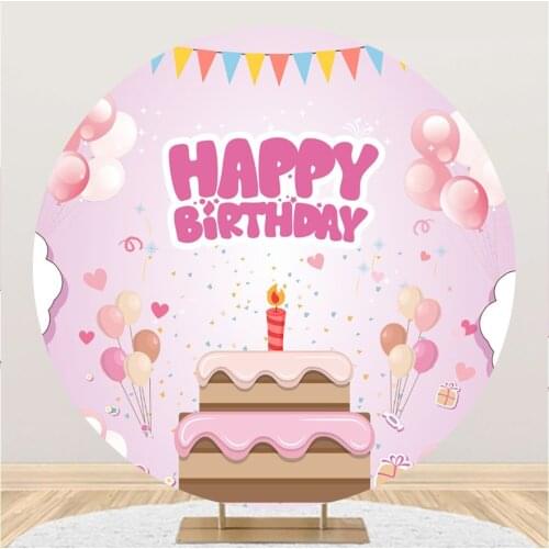 Circle Background Birthday Party Valentines Day Ceremony Customized Round Backdrop Photography Studio Banner Decorations