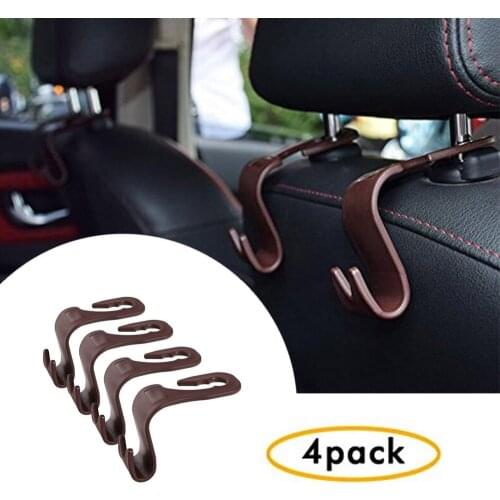 WHDZ 4pcs/set Auto Car Back Seat Headrest Hanger Holder Hooks Clips For Bag Purse Cloth Car Seat Back Hooks