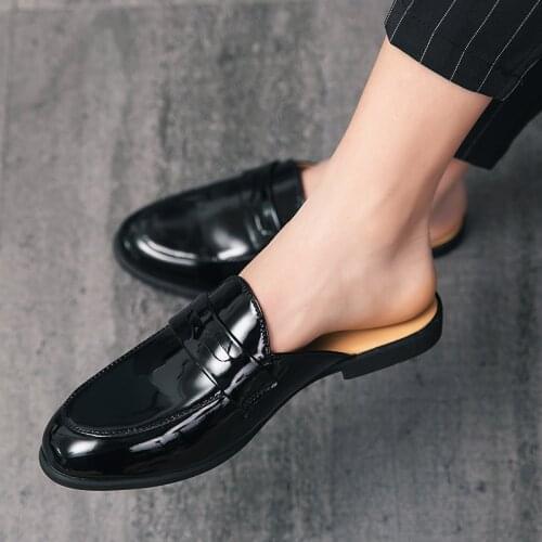 Italian Men Slippers Genuine Leather Loafers Moccasins Outdoor Non-slip Men Casual Shoes Summer Spring Fashion Men Shoes 2021