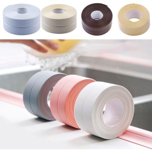 Sink Sticker Mildew-Proof Waterproof Repair Tape Sealing Strip Kitchen Shower Seam Gap Corner Borders Sealing Tape 3.2m * 2.2cm