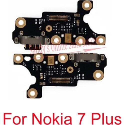 Original Quality USB Charge Charging Port Board Dock Flex Cable For Nokia 7 Plus 7+ USB Charger Port For Nokia7 Plus