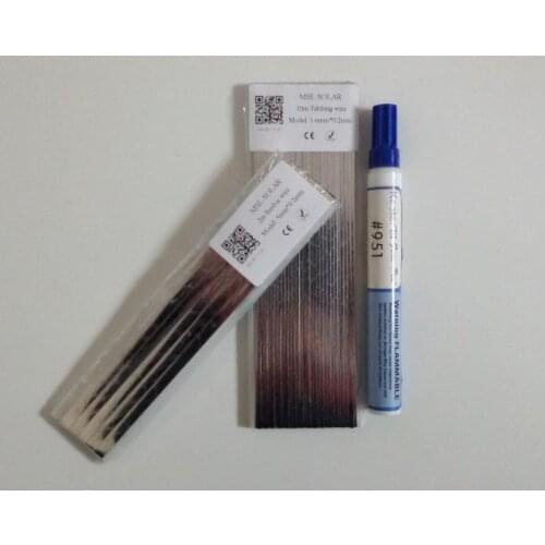 ALLMEJORES Solar Cell Tabbing wire 1.6*0.2mm +2m Bus wire 5*0.2mm +1pcs Flux pen for Diy solar panel.welding strip Free shipping