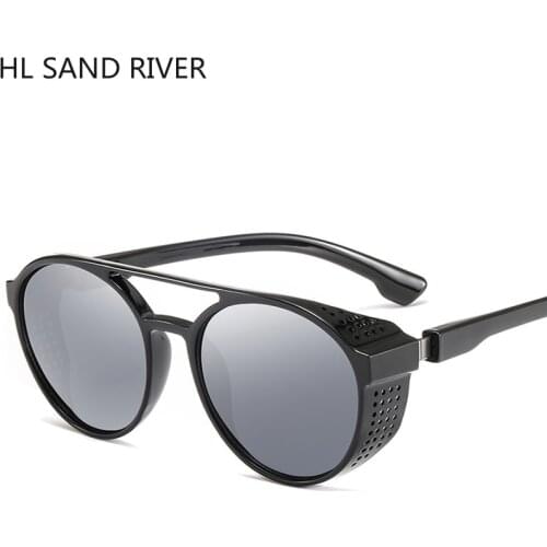 2018 new vintage round steampunk sunglasses women and men classic retro eyewear sunglasses sunglasses unisex UV 400