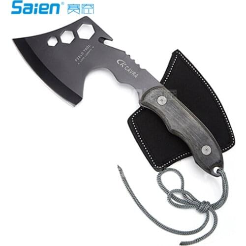 Survival Hatchet: Hand Held Camping Axe with Full Tang & Sheath - Ideal Tool for Outdoor Tactical Use & Hunting