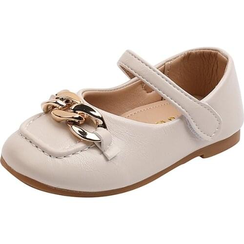 Fashion Flats Single Shoes Girls Leather Shoes 2021 Children Wedding Princess School Shoe Kids Autumn Black Student Sandals G22