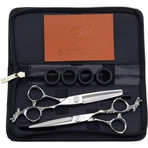 Univinlions 6.0 Inch Scissors Hair Professional Cutting Shears Hairdressing Scissors Kit Barber Accessories Janpanese Steel
