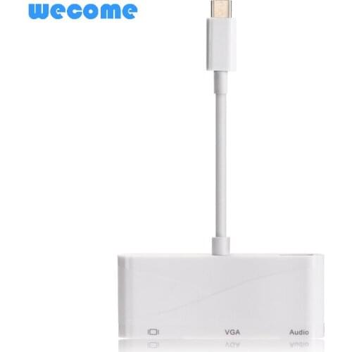 WECOM USB 3.1 Type C USB 3.1 TO HDMI 2K*4K /VGA+Aduio+USB2.0 Converter switcher Line length 15CM