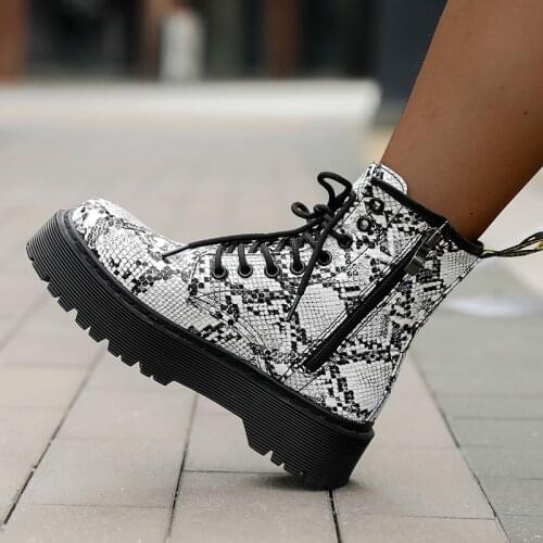 Cowhide Genuine Leather Platform Boots Women Brand Ankle Boots Chunky Heels Shoes Winter Woman Booties Femme Size 43 Botas Mujer