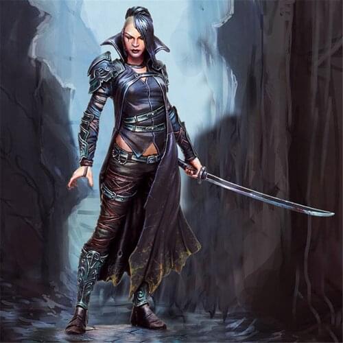 1/24 Scale Model Resin Kit Female Assassin Ora Assembly Models Figure Resin Kit Model Colorless Self-Assembled Toy