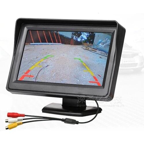 4.3 Inch HD Desktop Car Vehicle Display Screen 2-Channel Video Input Visual Reversing Image Priority Video Playback HD Monitor