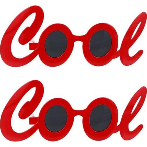2Pcs Photo Booth Props Glasses for Birthday Party Prom Festival Holiday New Year