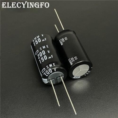 2pcs 150uF 200V150uf NIPPON Chemi-Con NCC SME Series 18x35mm 200V150uF PSU Aluminum Electrolytic Capacitor