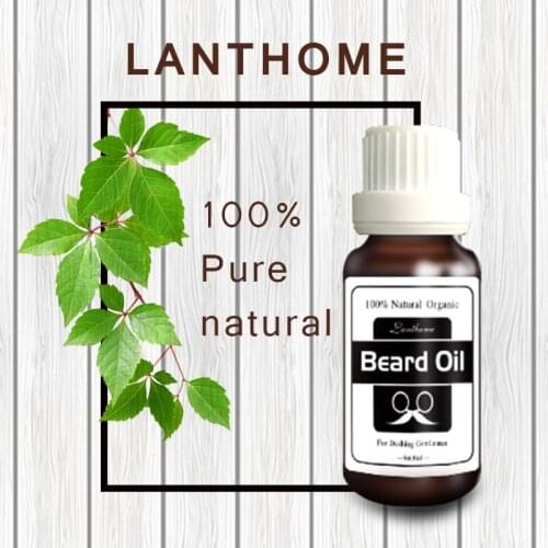 2pcs Lanthome Original Beard growth oil mustache grow stimulator 100% natural accelerate beard growth facial hair moisturizing