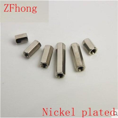 500pcs #4-40 Length 5mm or 6 mm Female Standoff Brass Nickel VGA DVI D-Sub Motherboard UNC Thread
