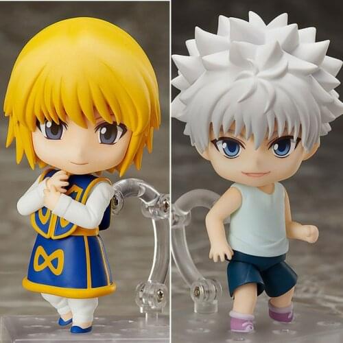 10CM Hunter x Hunter Anime Figure Gon Freecss 1184# Killua Zoldyck Action Figure change face 1185# Kurapika Figurine Model Toys