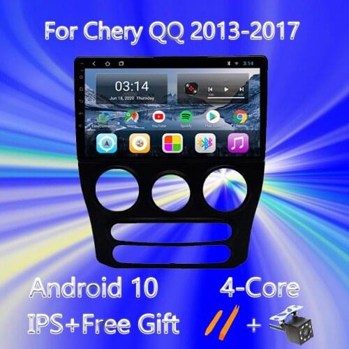 For Chery QQ 2013-2017 Android 10.0 Car Auto Radio Player 2Din Tape Recorder AI Voice Controls Rear View Camera Mirror Link WIFI