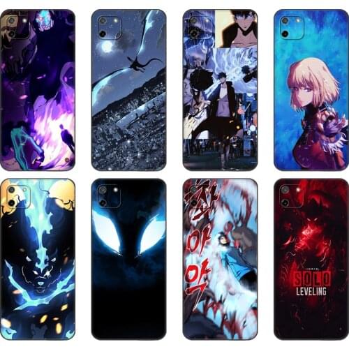 Black tpu Case For OPPO Realme C11 C20 C21 Case Back Cover Bumper Anime Ground Leveling