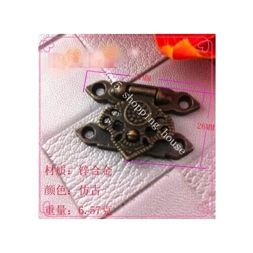 The wooden box buckle alloy lock panel jewelry box lock hardware with DIY accessories