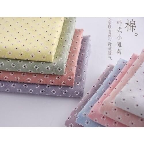 50cm*145cm/piece,Daisy Floral Cotton Cloth,Clothing,Shirt,Skirt,Puppet,Decoration,Spread,Curtain Fabric,DIY Handmade Materials