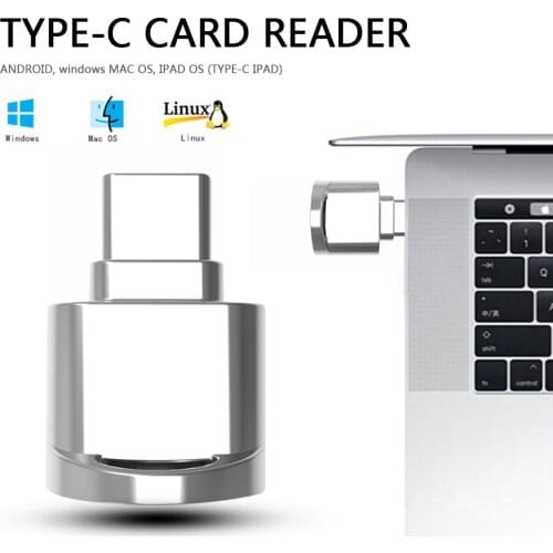 Mini Portable USB Type C TF Card Reader 512GB OTG TF Memory Card Reader for Smartphone Tablet Laptop Desktop PC