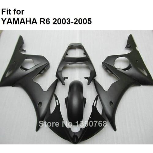 Top selling motorcycle fairing kit for Yamaha YZFR6 2003 2004 2005 matte black fairings set YZF R6 03 04 05 BC64