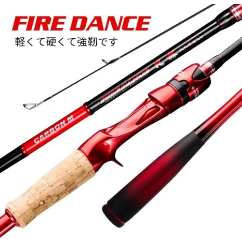 MASCOTTE FIRE DANCE Lure Rod 1.8m 2.1m 2.4m M Power Lure WT4-25g High Carbon Solid Tip Long Casting Rod Saltwater Freshwater Rod