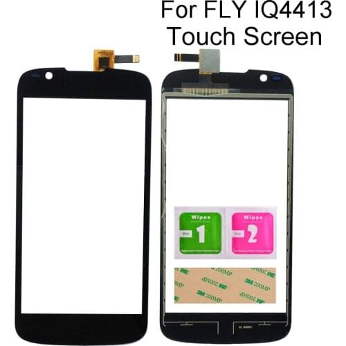 Mobile Touch Screen For Fly IQ4413 Quad EVO Chic 3 Touch Screen Digitizer IQ 4413 Front Glass Touch Panel With Tracking+Tools