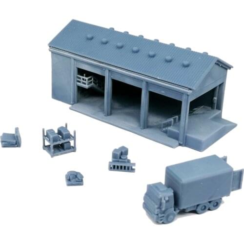 Outland Models Railroad Scenery Warehouse Loading Dock w Accessories 1:220 Z Scale