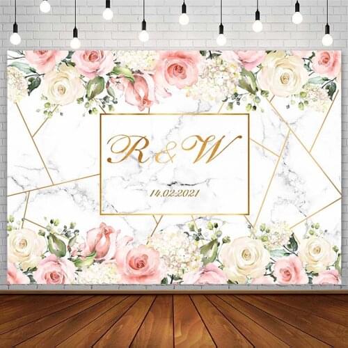 Marble Wedding Custom Backdrops Floral Bridal Baptism Gold Phnom Penh Decor Photography Backgrounds Photo Studio Photozone Props