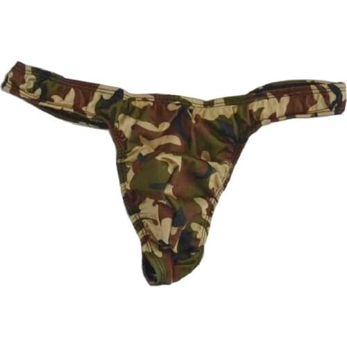 Mens Camouflage Thong and g-string Underwear Sexy male Panties