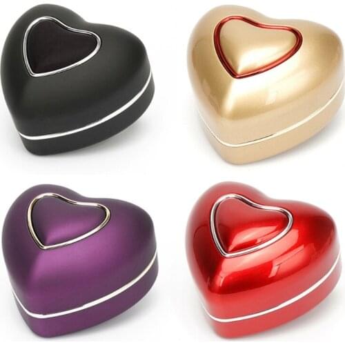 N7MF Heart-shaped LED Light Wedding Ring Box Engagement Rings Necklace Earrings Pendants Jewelry Display Case Holder Gift