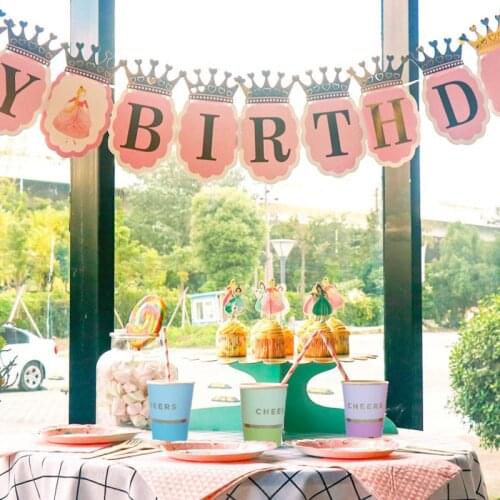 Macaron Bronzing Disposable Tableware Set 4-color Paper Plate Paper Cup Paper Towel Set Adult Birthday Home Party Supplies