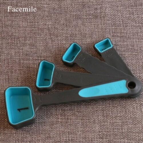 Facemile Silicone Measuring Cups & Spoons Set Dried Hot or Liquid Foods Calorie Counting Travel Camping Baking 52043