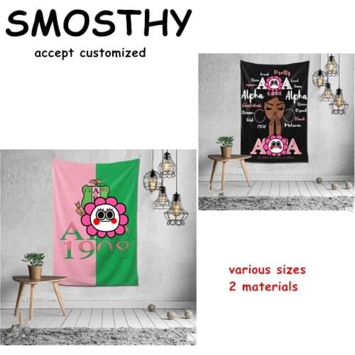 New Pretty Girl Sorority Greek Pink Green Tapestry For Dinner Room Picnic Decoration On Wall Background Cloth.OGD001,2pcs