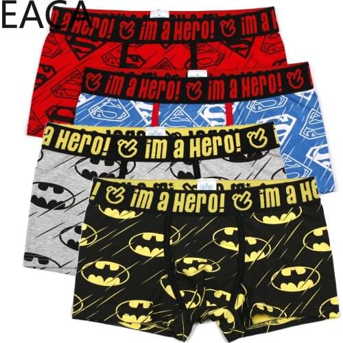 New Pink Heroes High-quality Men Boxer Shorts Cotton Men Underwear Comfortable Male Panties Fashion Men Underpants Gay Cuecas