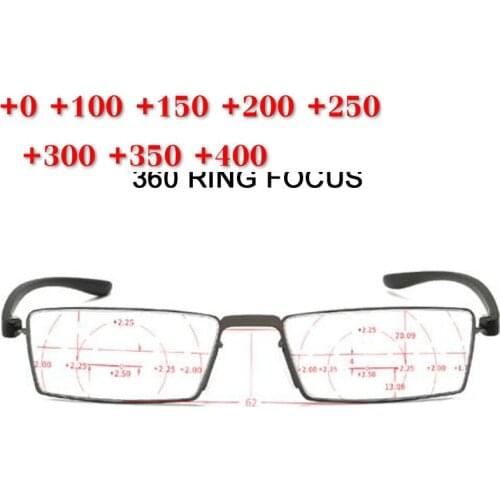 New 360 Degree Ring Focus Blue Light Blocking Reading Glasses Progressive Multifocal Lens Reading Glasses Men Presbyopia NX