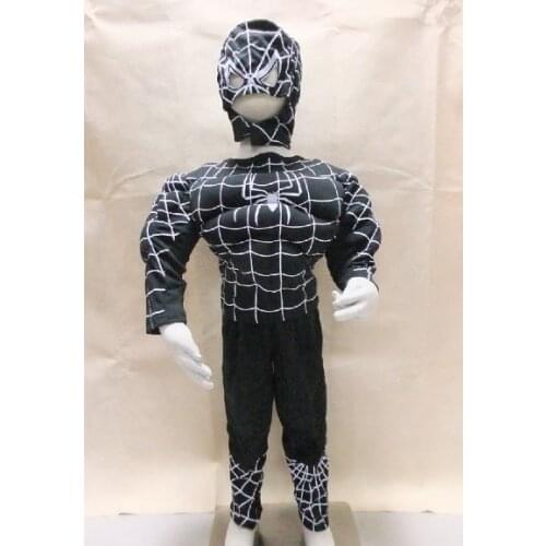 Wholesale & retail Christmas/Halloween 3-7 Years Boys Black Muscle Cosplay Role-playing clothing,Long-sleeved T-shirt