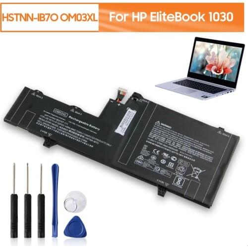 Genuine Replacement Laptop Battery HSTNN-IB7O OM03XL For HP EliteBook 1030 G2 1GY31PA Authentic Rechargable Battery 4935mAh