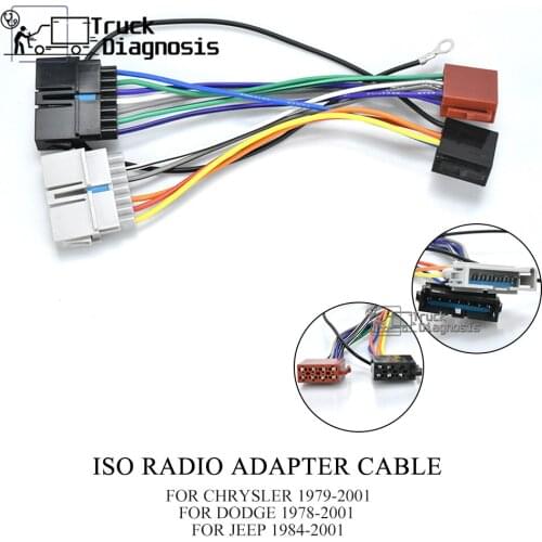 12-008 ISO Radio Adapter for BMW for CHRYSLER for DODGE for JEEP(select models)Wiring Harness Connector Lead Loom Cable Plug