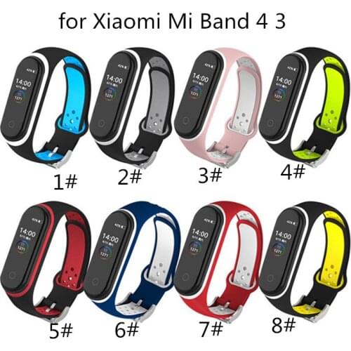 For Xiaomi Mi Band 4 Band 3 Strap Silicone Wristband Bracelet Replacement for Xiomi Band Mi band4 mi band3 Wrist Color TPU Strap