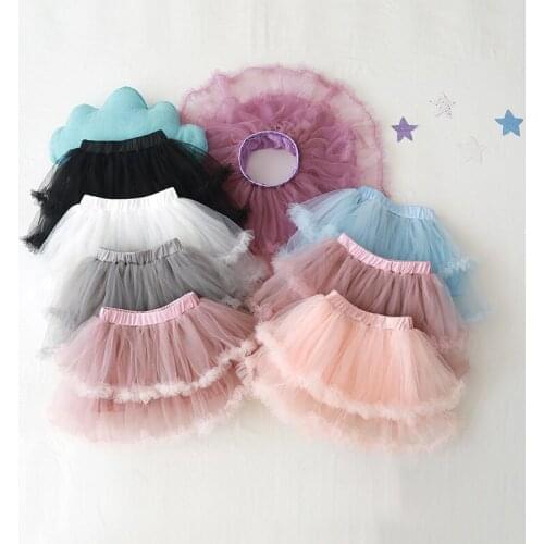 Baby Girl Tutu Skirt Fluffy Children Ballet Kids Pettiskirt Baby Skirts Princess Tulle Party Dance Cake Skirts Girls Ball Gown