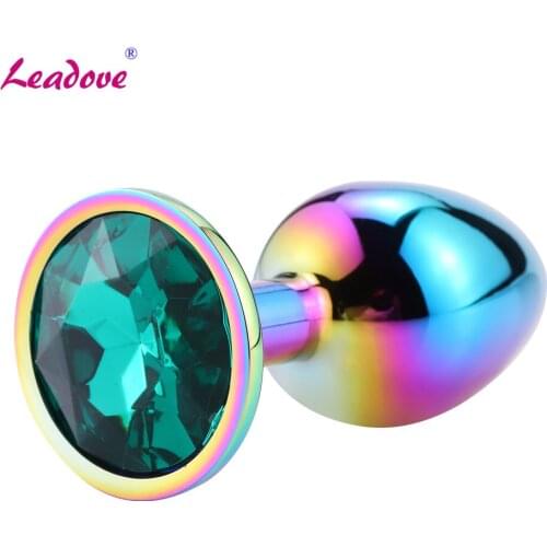 Medium Size Jewelry Anal Plug Butt Plug Sex Toys Stainless Steel Adult Sex Products Mini Erotic Sex Toys for Women Men GS0303