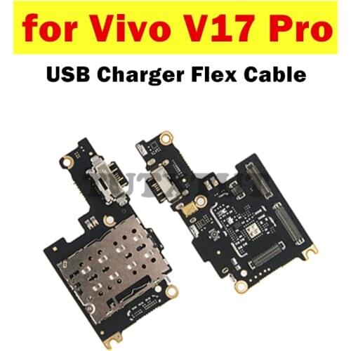 For Vivo V17 Pro USB Charger Dock Connect Card Reader Connecting Charging Flex Cable Repair Spare Parts Test