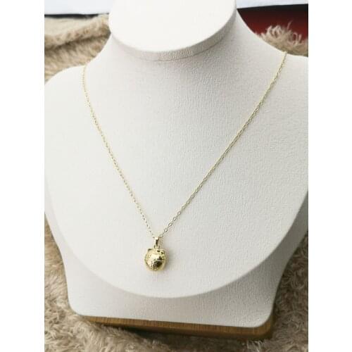Happy cat european and american classic women luxe leopard head necklace steel Fashion jewelry