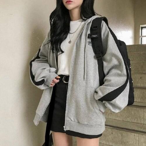 Women Oversized Hoodies Fashion Girl Casual Long Sleeve Loose Sweatshirts Female Harajuku Street Boyfriend Style Sweatshirt