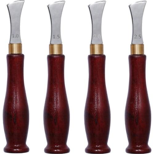 1 / 1.5 / 2mm Leather Edge Snips Stainless Steel Edge Clamp DIY Leather Edge Threader Shallow Groove Edge Thread