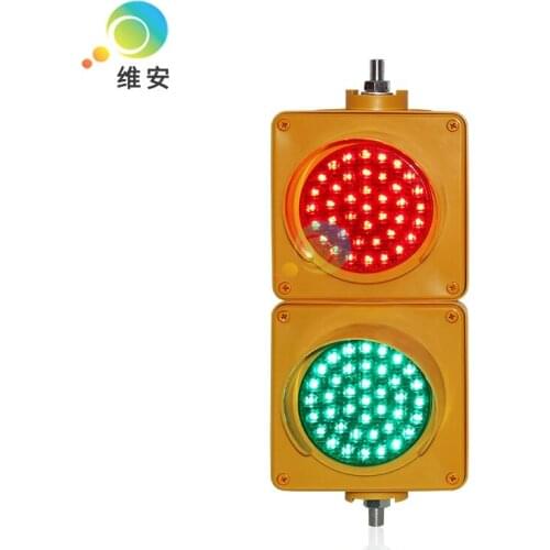 DC12V yellow housing customized 100mm colored lens red green traffic signal light for sale