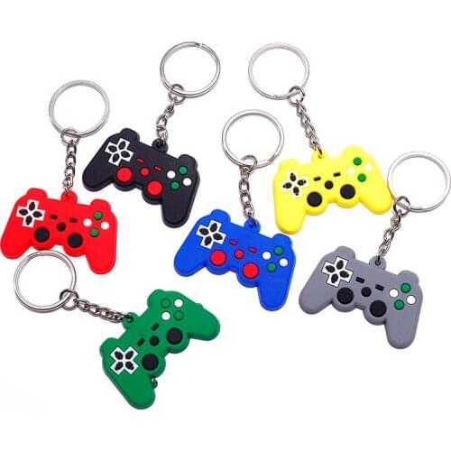New 2PCS Game Machine Keychain Game Keyring Cute Gamepad Joystick Key Chain