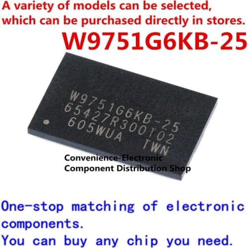2PCS/PACK Patch W9751G6KB-25 WBGA-84 512Mbit RAM memory chip SDRAM memory 512Mb(32Mx16)