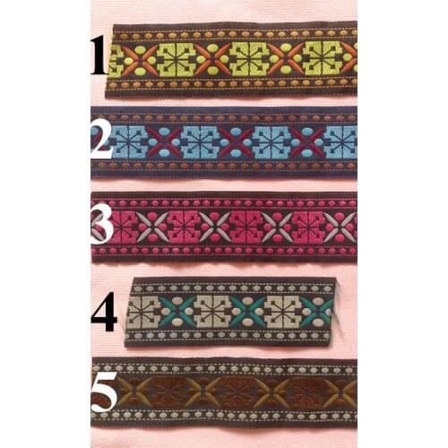 3cm single face geometric motif abstract style jacquard webbing, guitar strap ribbon,bag webbing,apparel webbing